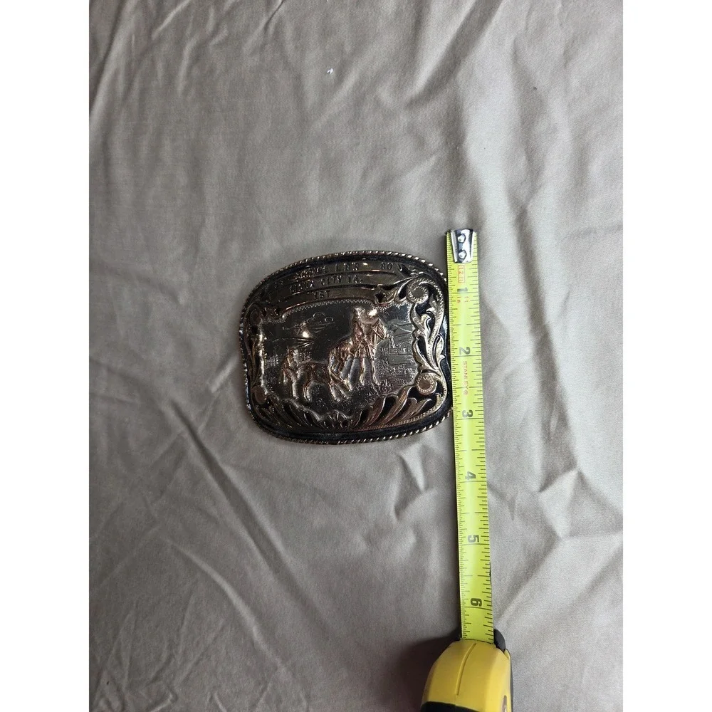 Comstock Silversmiths 1980 Shrine Rodeo Trophy Buckle - 1st Place